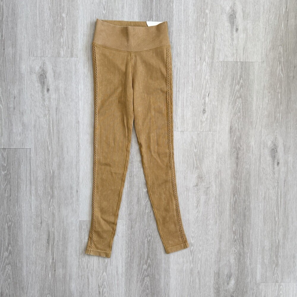 OFFLINE by Aerie THE HUGGER Leggings Seamless 7/8 High-Waisted Mustard Yellow S